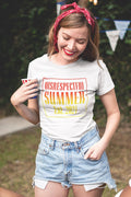 HYPER iCONiCÃ¢â‚¬Å¡Ãƒâ€žÃƒÂ¶Ã¢Ë†Å¡ÃƒÂ«Ã‚Â¬Ã‚Â¢ Disrespectful Summer - Est 2021 (White) Boyfriend T-Shirt... (Image 1)