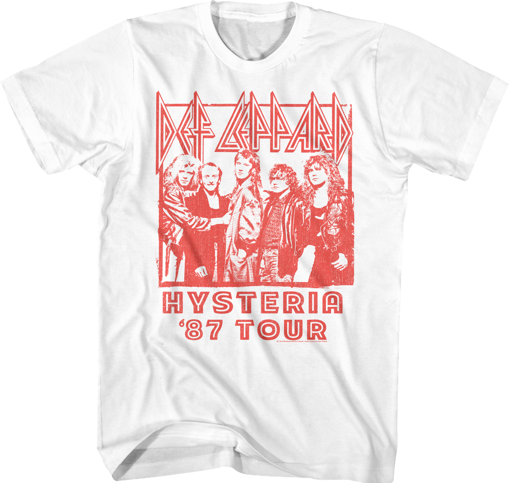 Hysteria '87 Tour Def Leppard T-Shirt Hoodie, Sweatshirt | CiraTrend.com (Image 1)