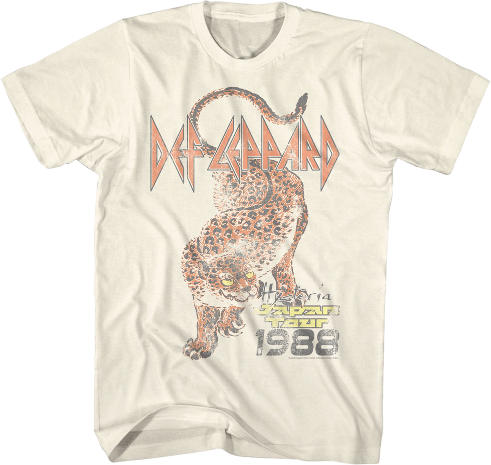 Hysteria Japan Tour 1988 Def Leppard T-Shirt Hoodie, Sweatshirt | CiraTrend.com (Image 1)