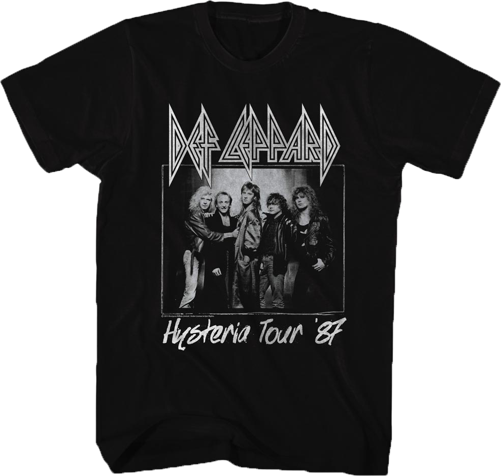 Hysteria Tour Def Leppard T-Shirt Hoodie, Sweatshirt | CiraTrend.com (Image 1)