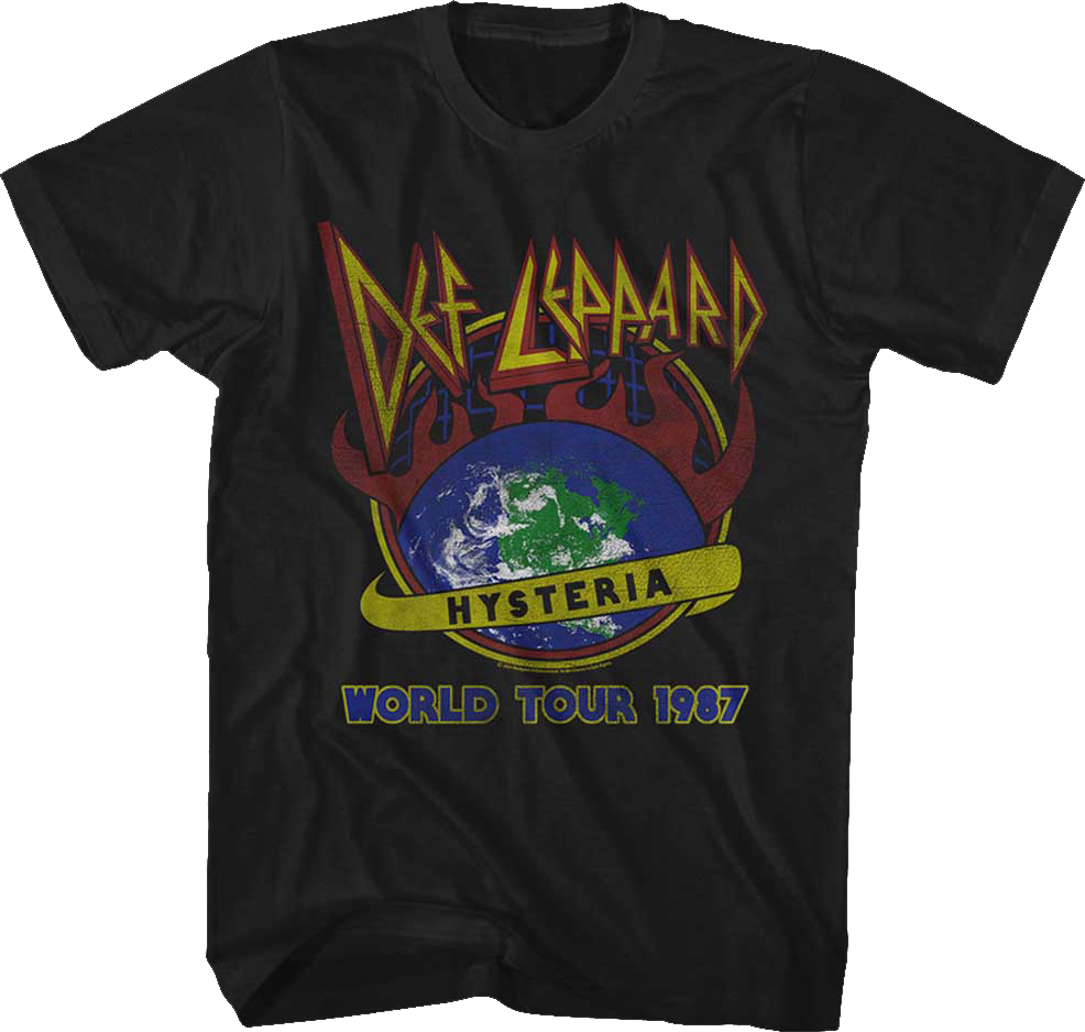 Hysteria World Tour 1987 Def Leppard T-Shirt Hoodie, Sweatshirt | CiraTrend.com (Image 1)
