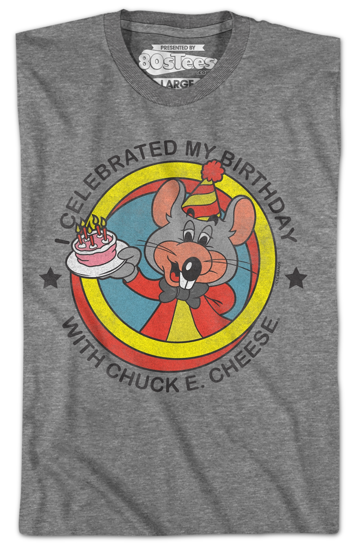 I Celebrated My Birthday With Chuck E. Cheese T-Shirt Hoodie, Sweatshirt | CiraTrend.com (Image 2)