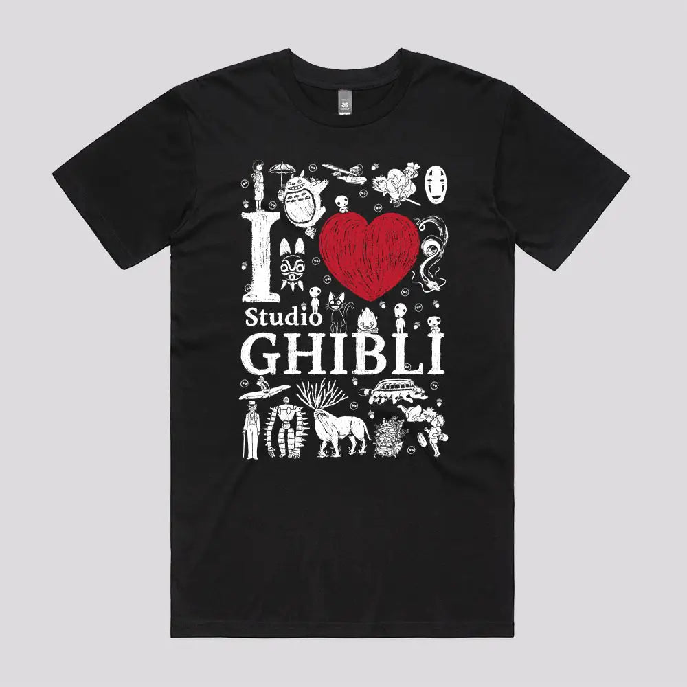 I Love Ghibli T-Shirt Hoodie, Sweatshirt | CiraTrend.com (Image 2)