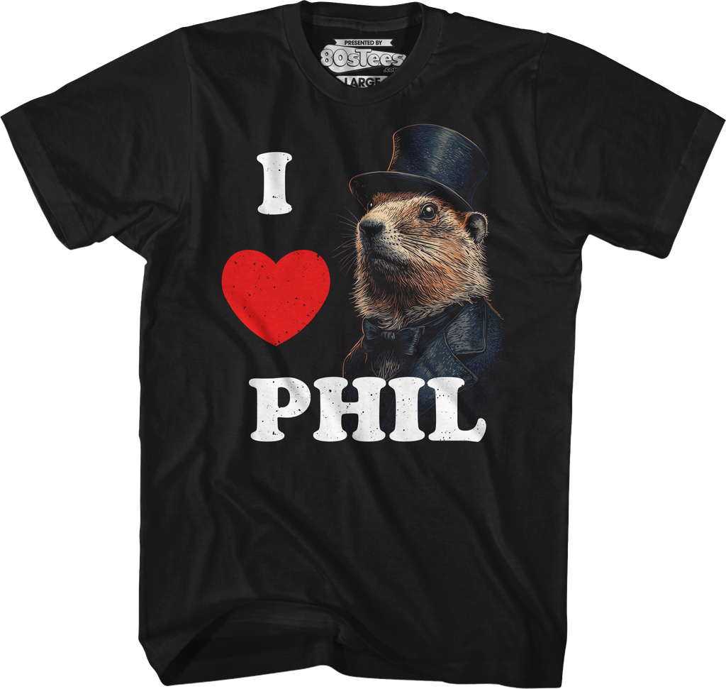 I Love Phil Groundhog Day T-Shirt Hoodie, Sweatshirt | CiraTrend.com (Image 1)