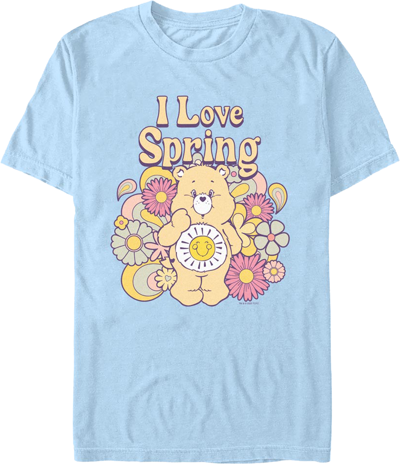 I Love Spring Care Bears T-Shirt Hoodie, Sweatshirt | CiraTrend.com (Image 1)