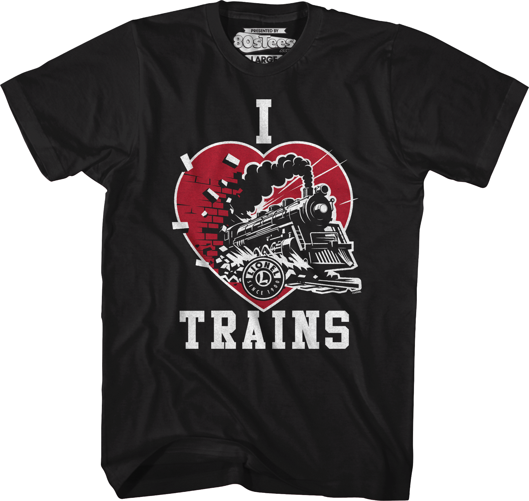 Black I Love Trains Lionel Trains T-Shirt Hoodie, Sweatshirt | CiraTrend.com (Image 1)