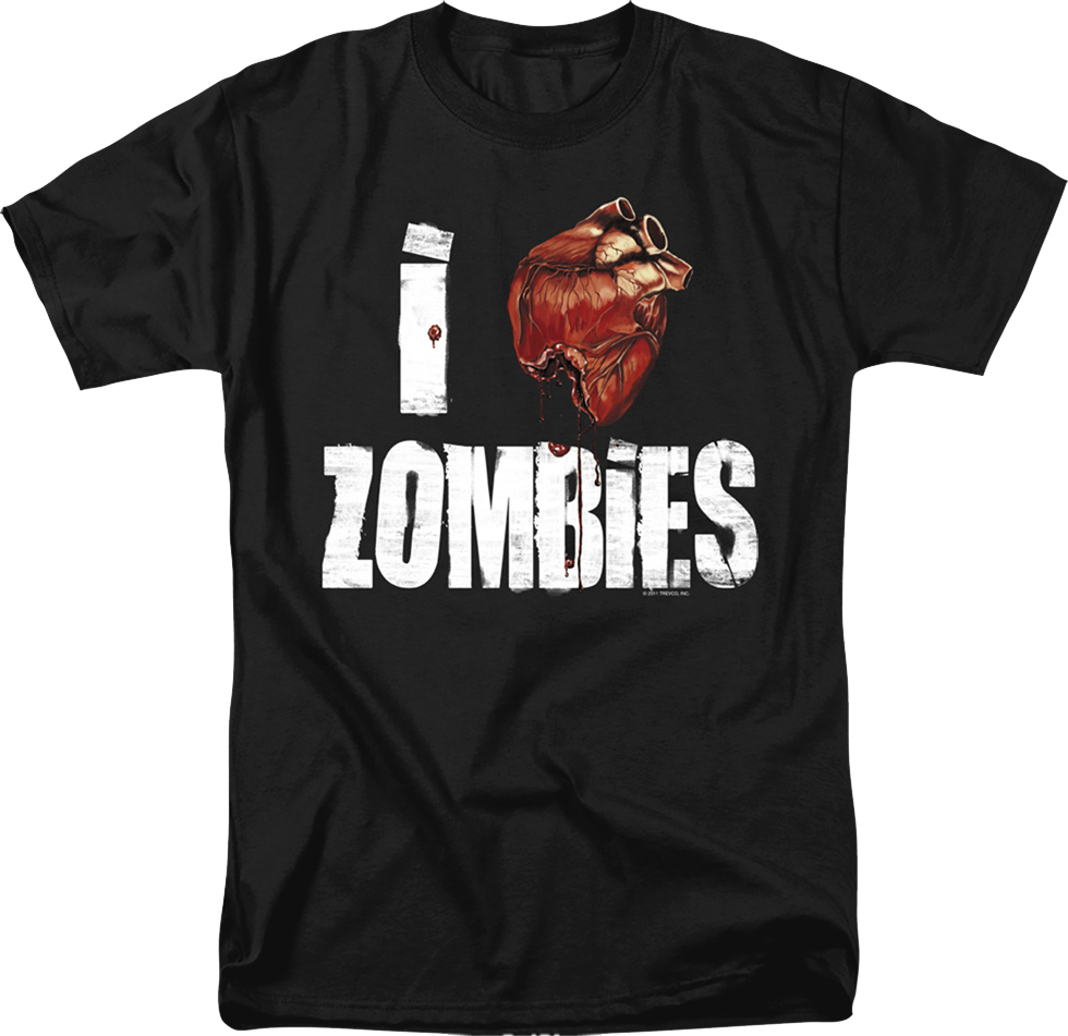 I Love Zombies T-Shirt Hoodie, Sweatshirt | CiraTrend.com (Image 1)
