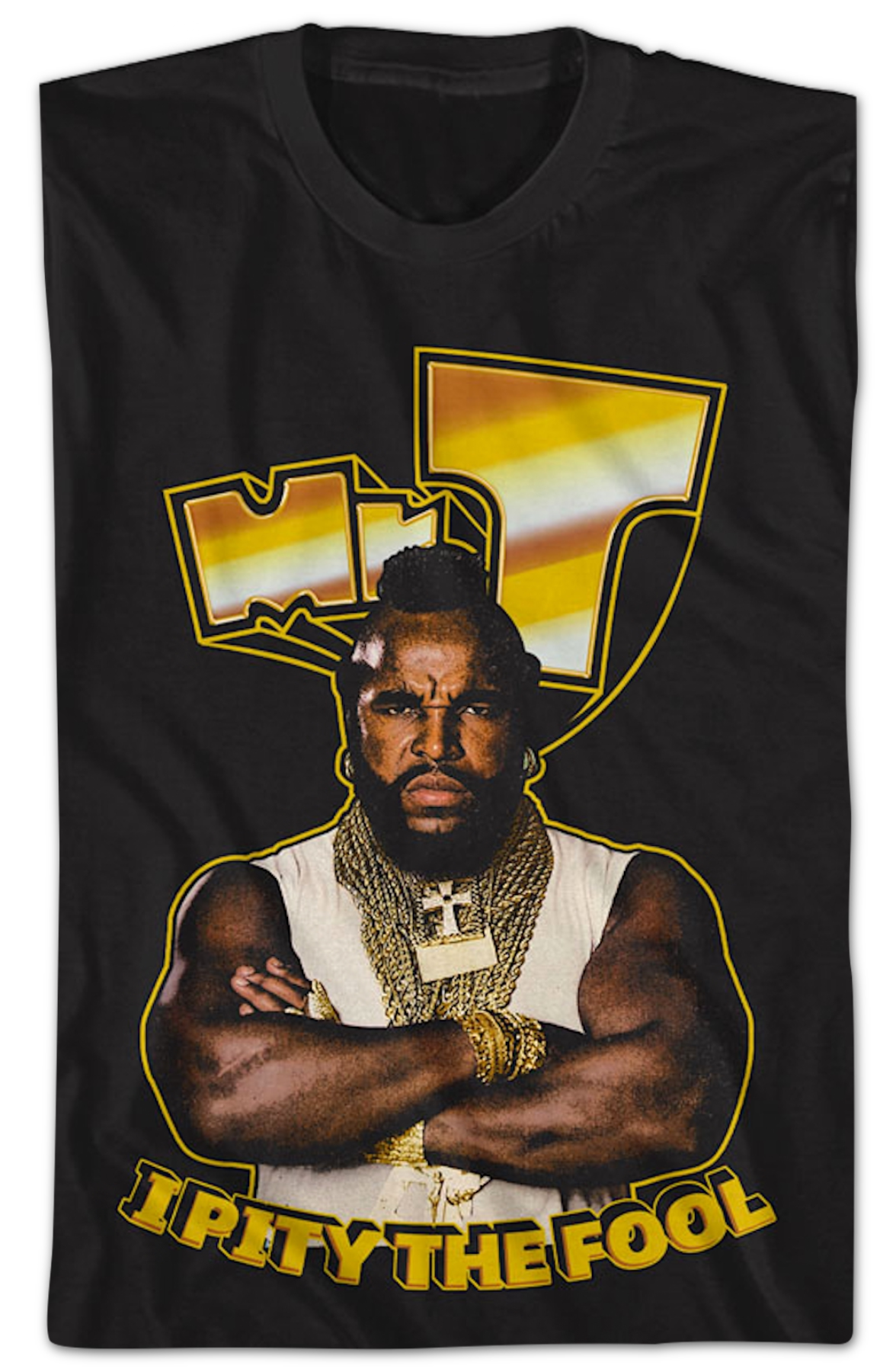 I Pity The Fool Gold Letters Mr. T Shirt Hoodie, Sweatshirt | CiraTrend.com (Image 2)
