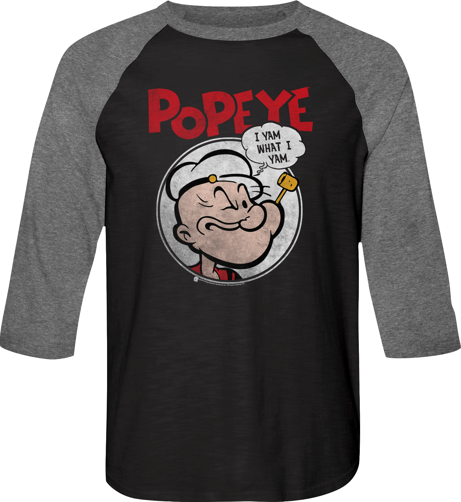 I Yam What I Yam Popeye Raglan Baseball Shirt Hoodie, Sweatshirt | CiraTrend.com (Image 1)