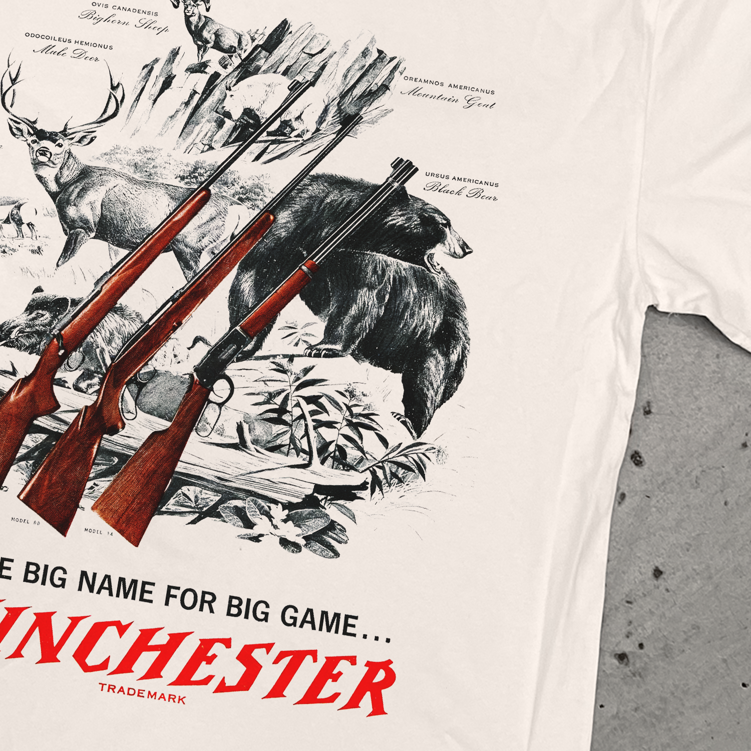 WINCHESTER 'BIG GAME' BONE HEAVYWEIGHT T-SHIRT Hoodie, Sweatshirt | CiraTrend.com (Image 2)