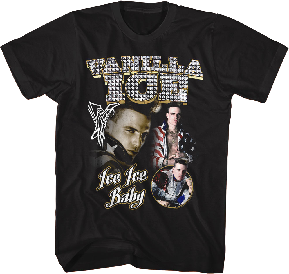 Ice Ice Baby Metal Studs Collage Vanilla Ice T-Shirt Hoodie, Sweatshirt | CiraTrend.com (Image 1)
