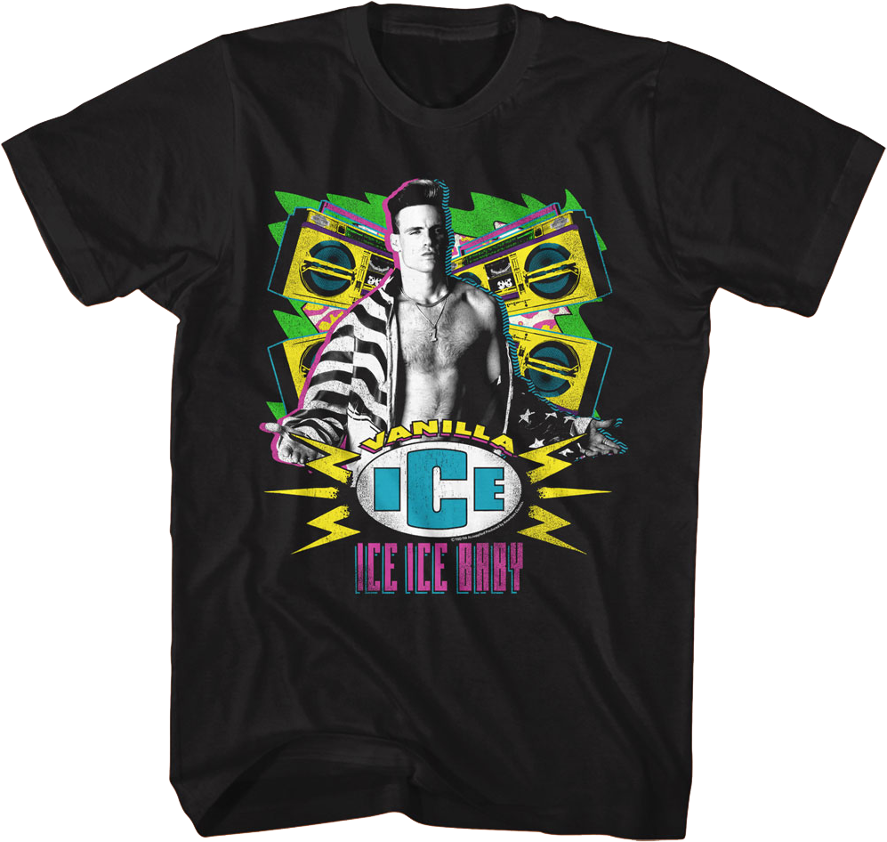 Ice Ice Baby Stereos Vanilla Ice T-Shirt Hoodie, Sweatshirt | CiraTrend.com (Image 1)