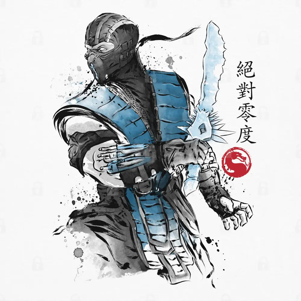 Ice Warrior Sumi-e T-Shirt Hoodie, Sweatshirt | CiraTrend.com (Image 1)