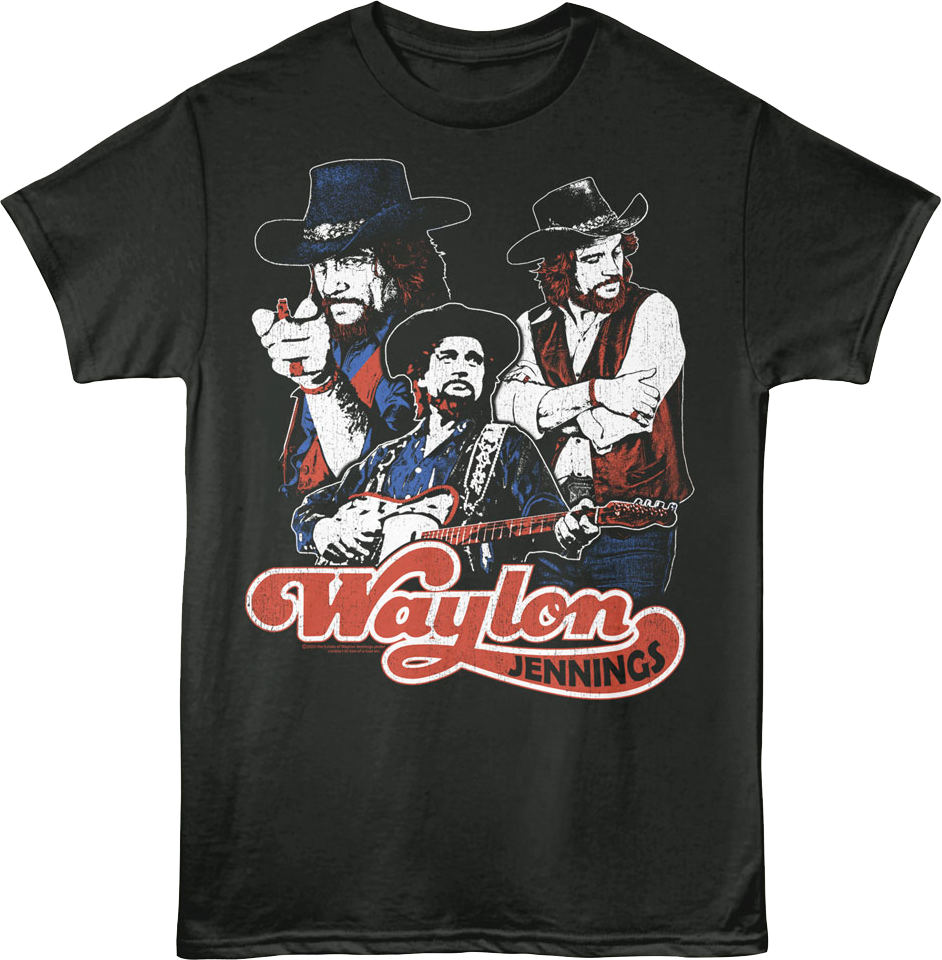Illustrated Collage Waylon Jennings T-Shirt Hoodie, Sweatshirt | CiraTrend.com (Image 1)