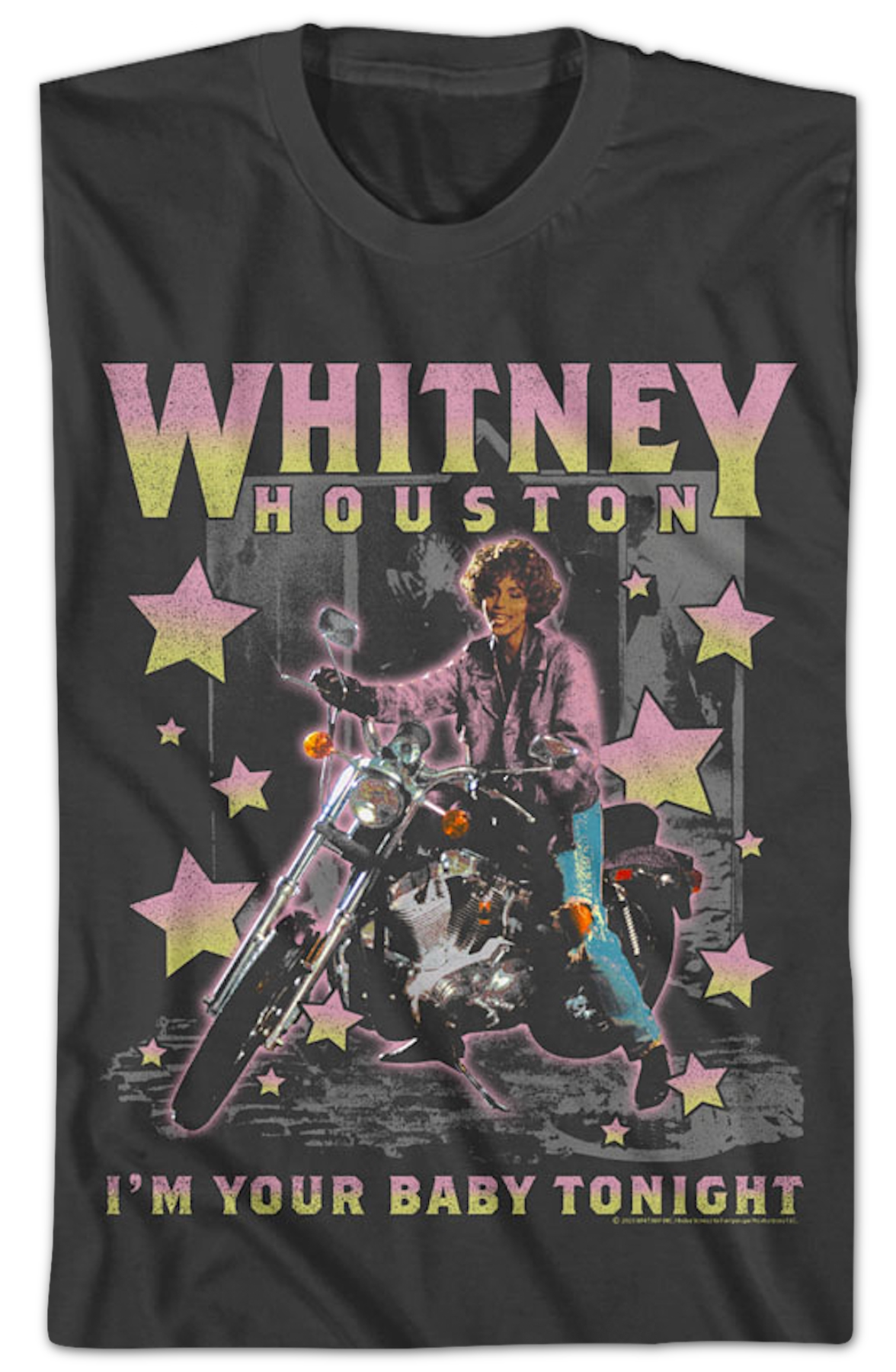 I'm Your Baby Tonight Stars & Motorcycle Whitney Houston T-Shirt Hoodie, Sweatshirt | CiraTrend.com (Image 2)