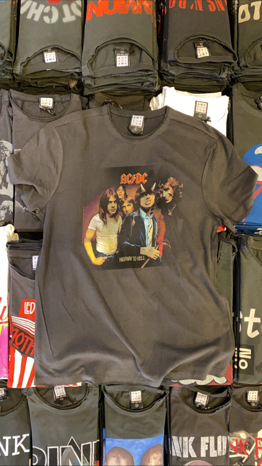 AC/DC T Shirt - Highway To Hell, Charcoal