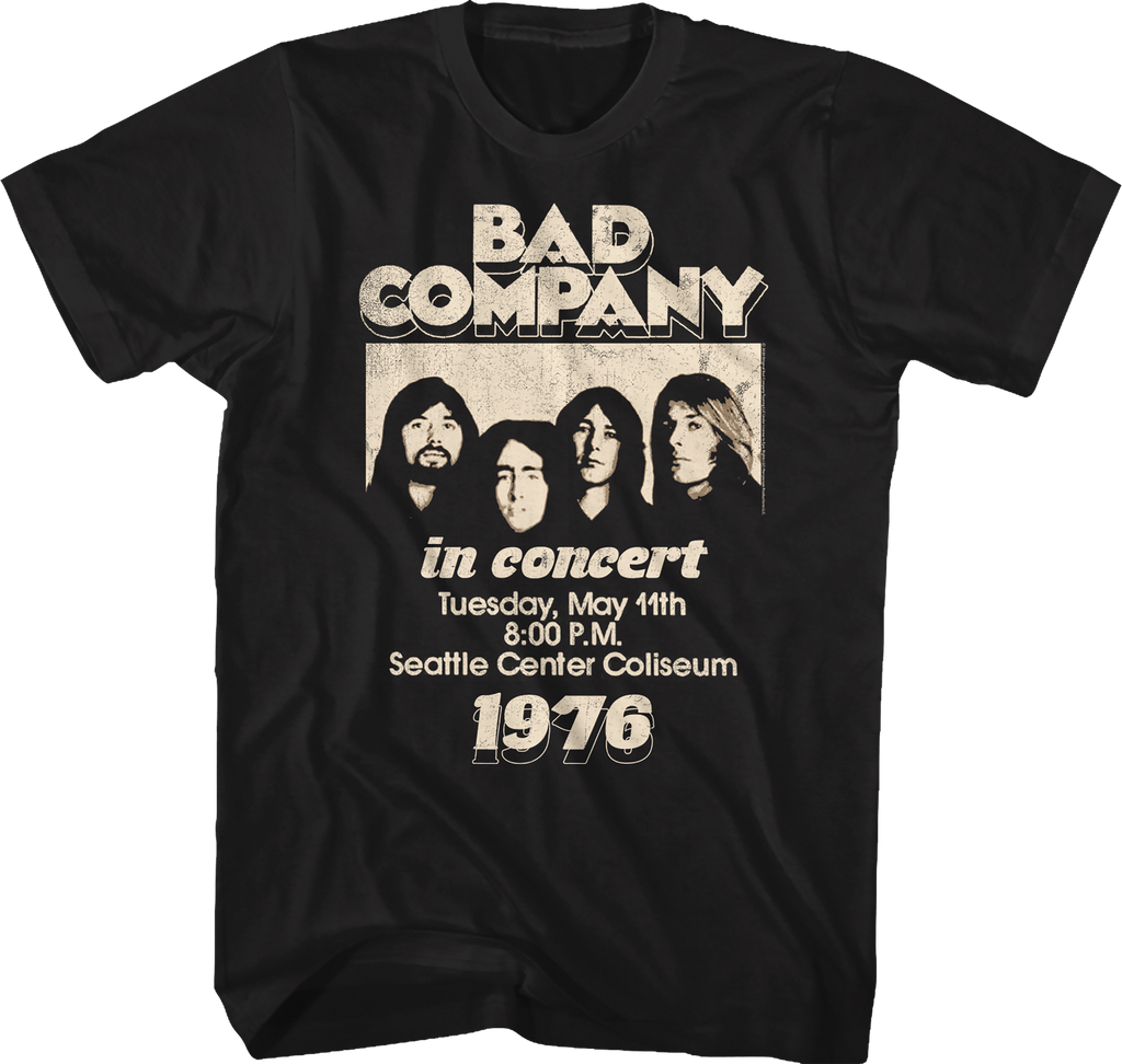 In Concert Bad Company T-Shirt Hoodie, Sweatshirt | CiraTrend.com (Image 1)