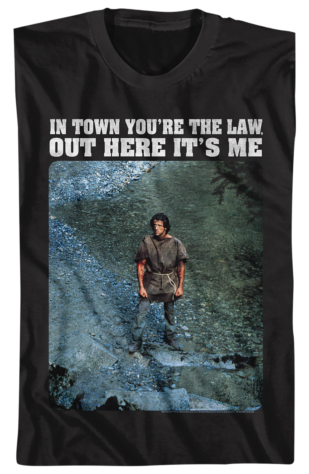 In Town You're The Law Out Here It's Me Rambo T-Shirt Hoodie, Sweatshirt | CiraTrend.com (Image 2)