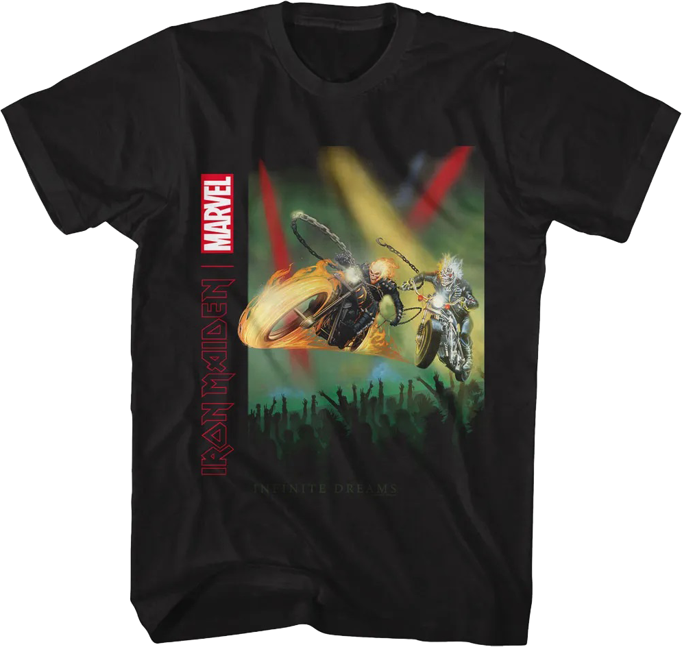 Infinite Dreams Ghost Rider & Iron Maiden T-Shirt Hoodie, Sweatshirt | CiraTrend.com (Image 1)