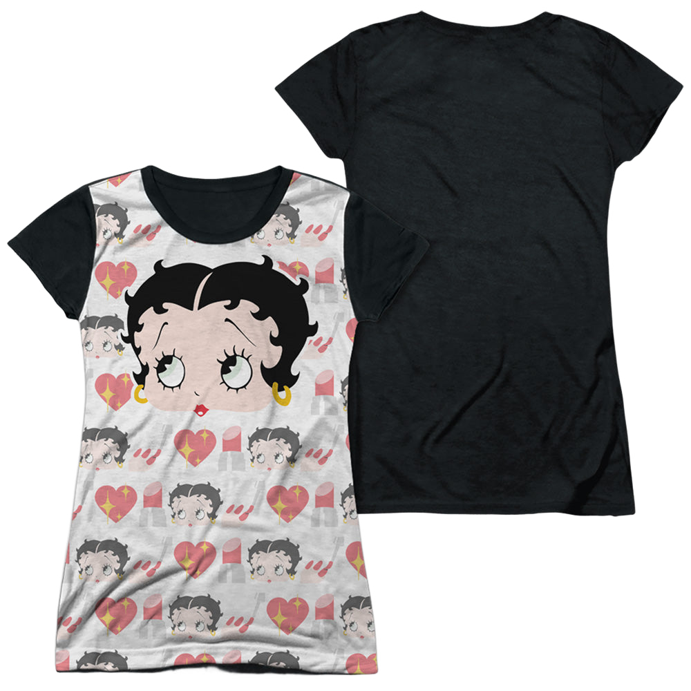 Betty Boop Symbol Sub - Juniors Black Back T-Shirt Hoodie, Sweatshirt | CiraTrend.com