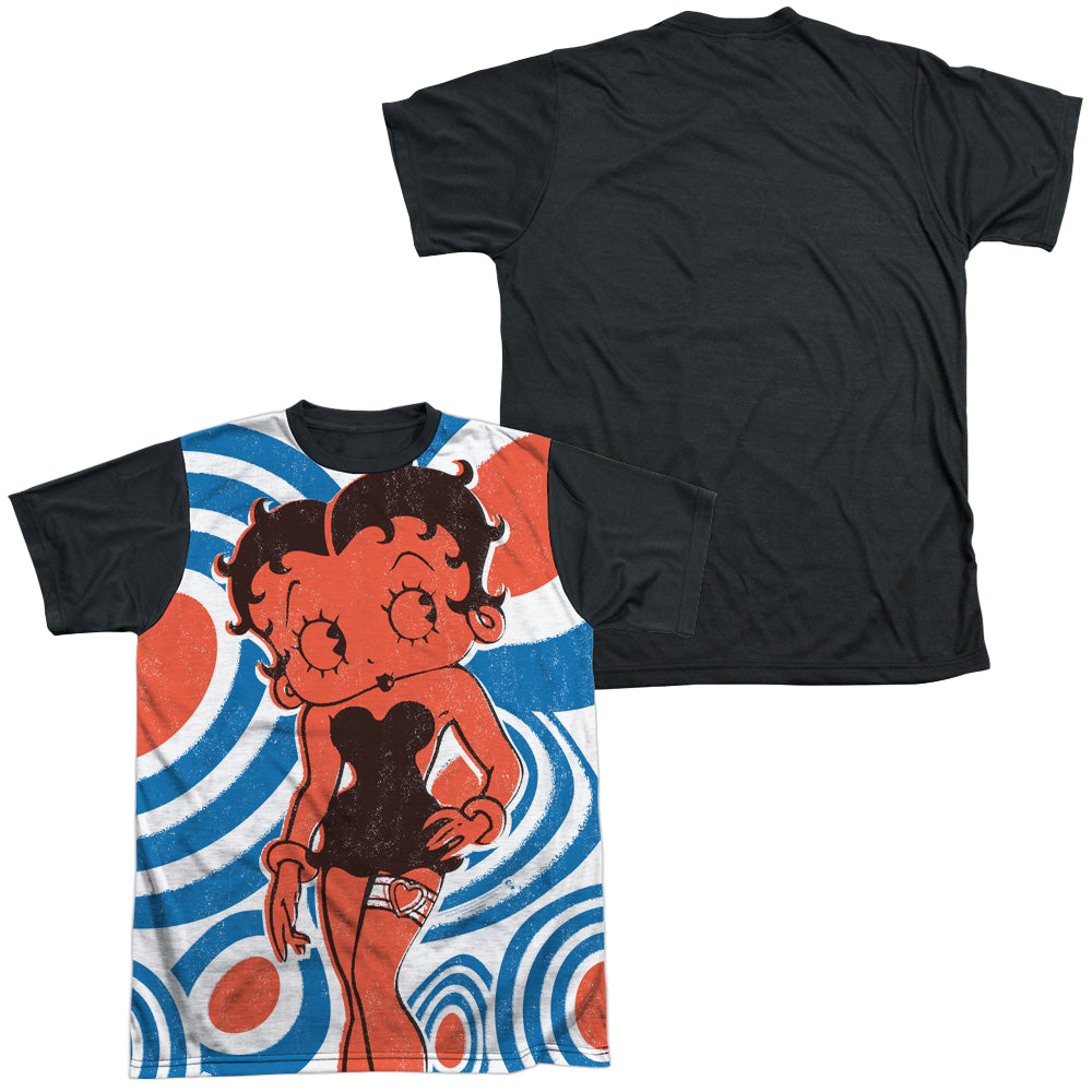 Betty Boop Mod Rings - Men's Black Back T-Shirt Hoodie, Sweatshirt | CiraTrend.com