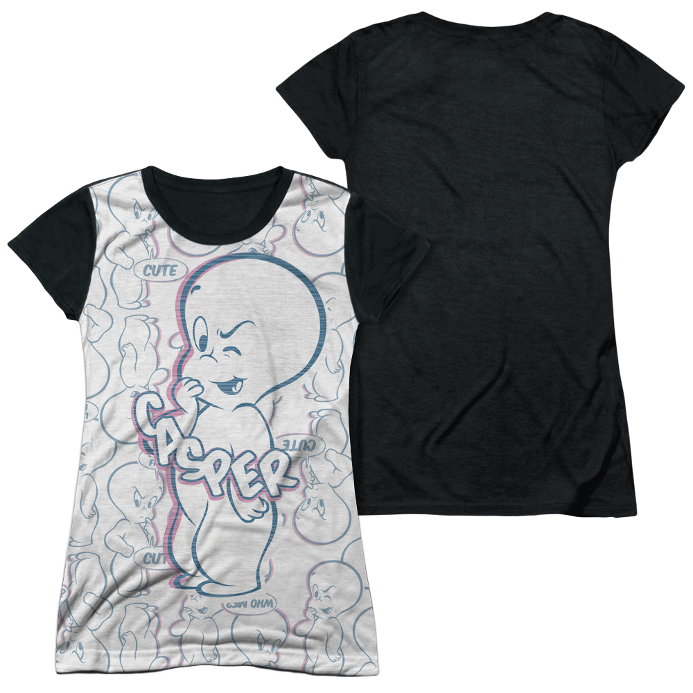 Casper the Friendly Ghost Friendly Ghost - Juniors Black Back T-Shirt Hoodie, Sweatshirt | CiraTrend.com
