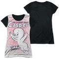 Casper the Friendly Ghost Lets Be Friends - Juniors Black Back T-Shirt Hoodie, Sweatshirt | CiraTrend.com