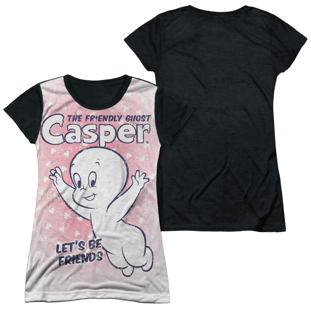 Casper the Friendly Ghost Lets Be Friends - Juniors Black Back T-Shirt Hoodie, Sweatshirt | CiraTrend.com