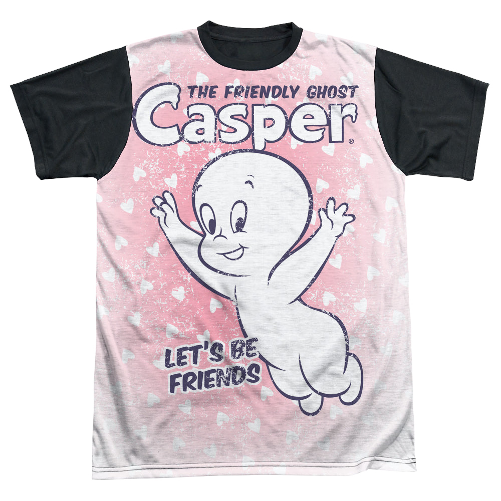 Casper the Friendly Ghost Lets Be Friends - Men's Black Back T-Shirt Hoodie, Sweatshirt | CiraTrend.com