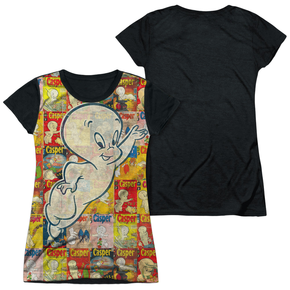Casper the Friendly Ghost Covered - Juniors Black Back T-Shirt Hoodie, Sweatshirt | CiraTrend.com
