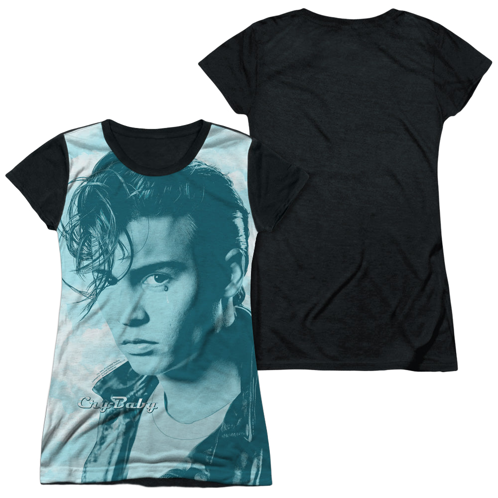 Cry Baby Crying Cloud - Juniors Black Back T-Shirt Hoodie, Sweatshirt | CiraTrend.com