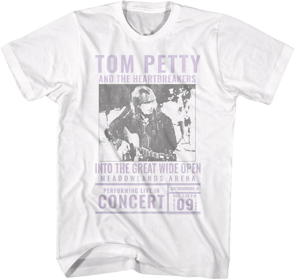 Into The Great Wide Open Concert Tom Petty T-Shirt