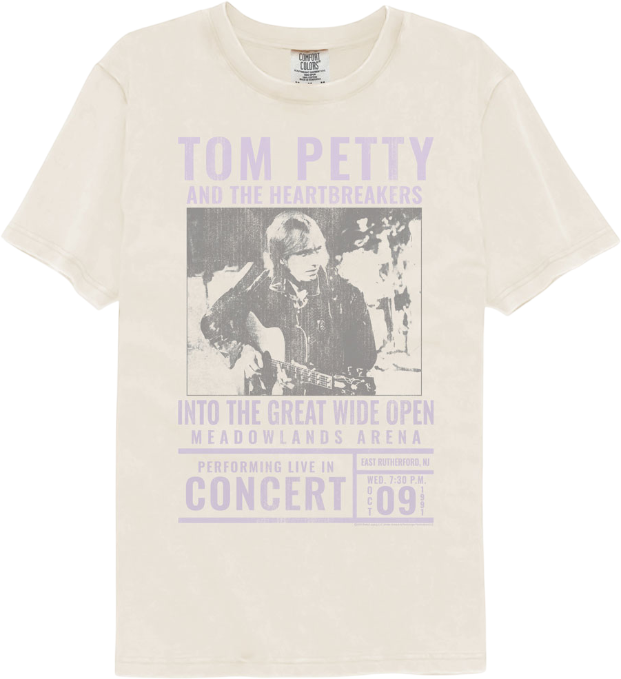 Into The Great Wide Open Tom Petty Comfort Colors Brand T-Shirt Hoodie, Sweatshirt | CiraTrend.com (Image 1)