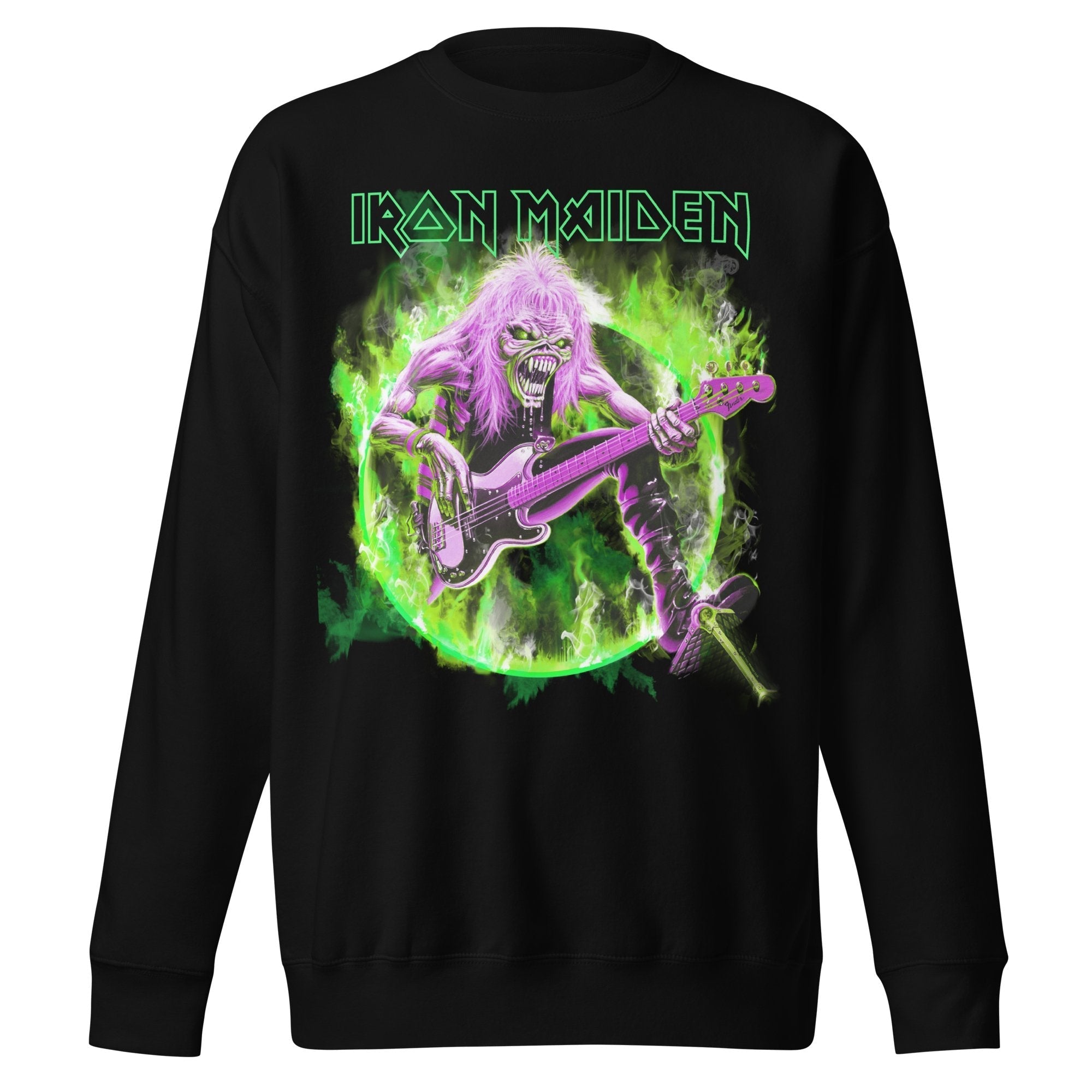 Iron Maiden Green Guitar Jumbo Print Sweatshirt T-Shirts, Hoodie | CiraTrend.com (Image 1)