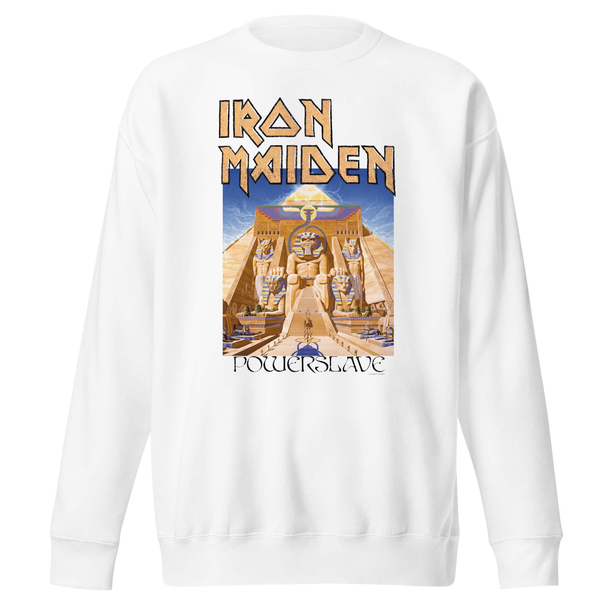 Iron Maiden Powerslave White Pharoh Sweatshirt T-Shirts, Hoodie | CiraTrend.com (Image 2)