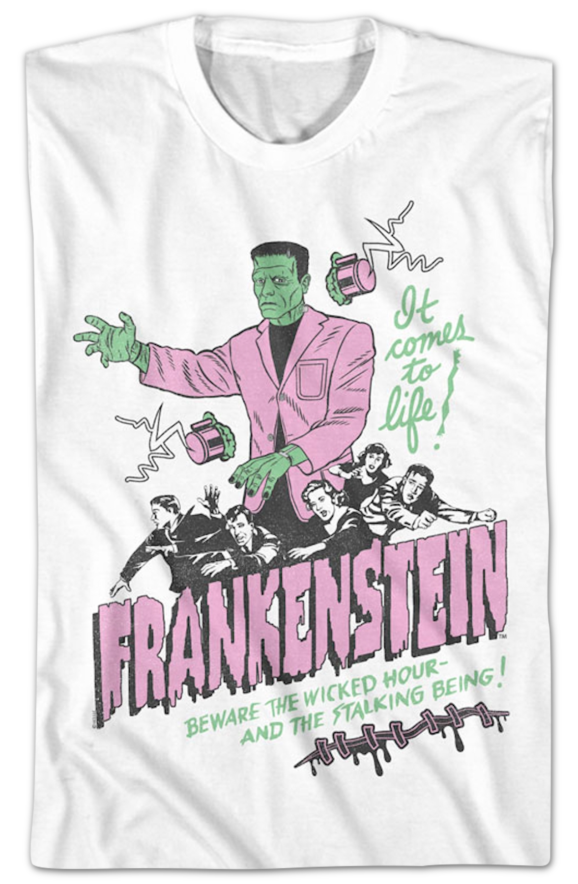 It Comes To Life Illustration Frankenstein T-Shirt Hoodie, Sweatshirt | CiraTrend.com (Image 2)