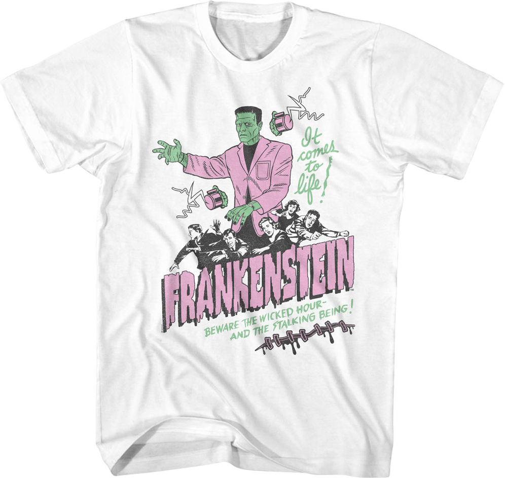 It Comes To Life Illustration Frankenstein T-Shirt Hoodie, Sweatshirt | CiraTrend.com (Image 1)