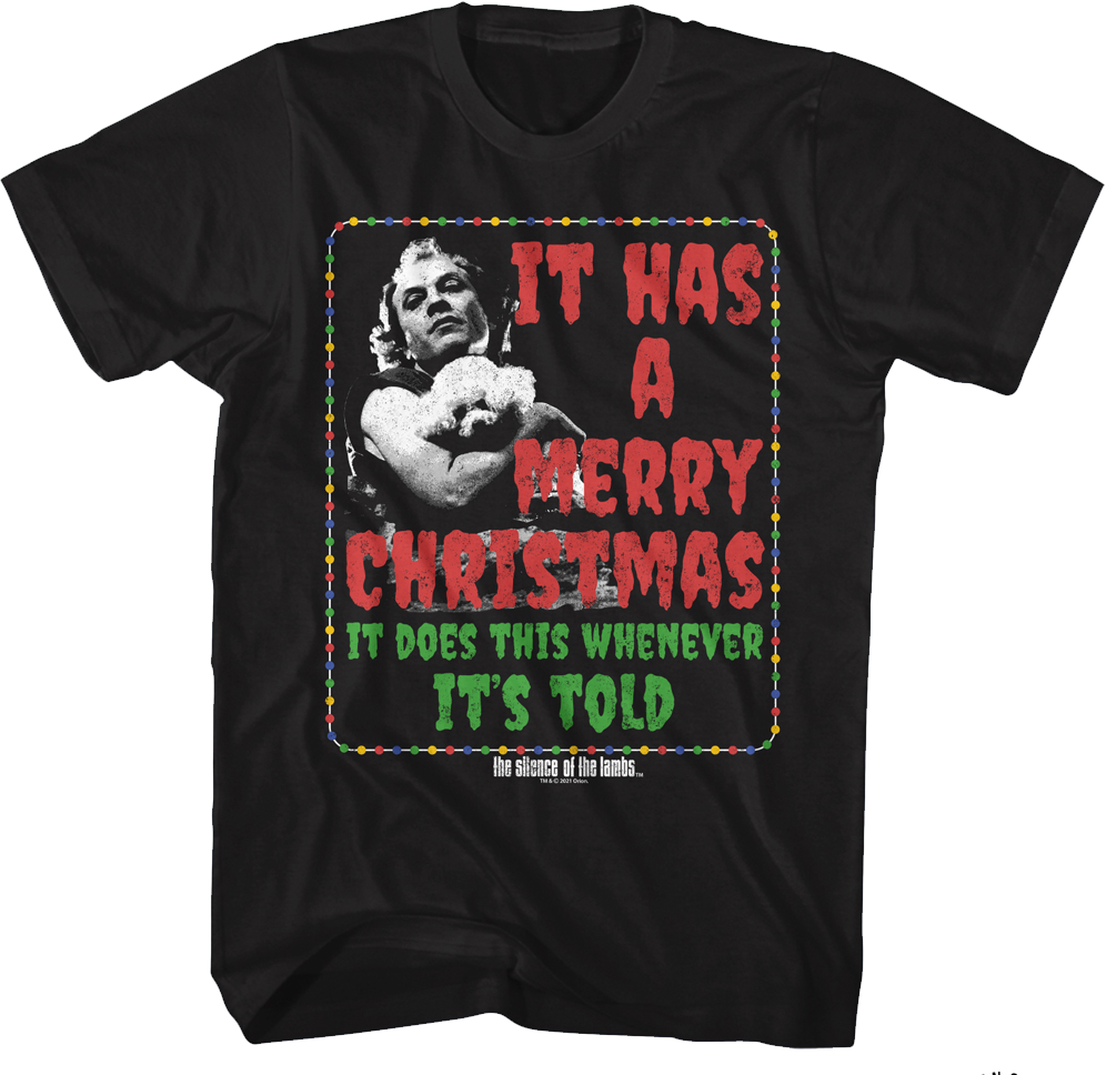 It Has A Merry Christmas Silence Of The Lambs T-Shirt Hoodie, Sweatshirt | CiraTrend.com (Image 1)
