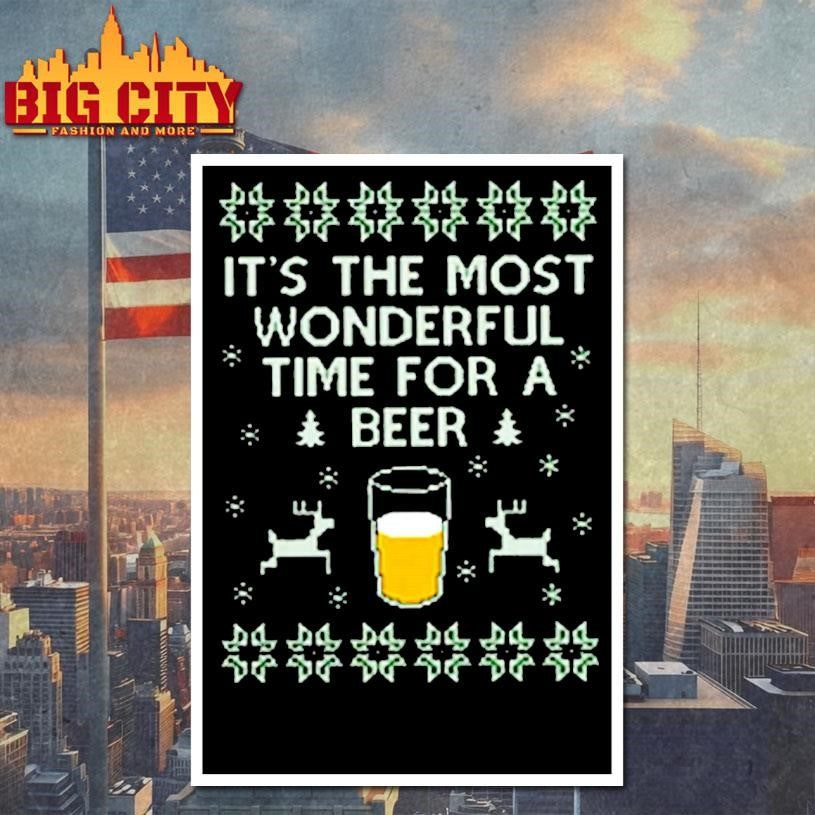 it’s the most wonderful time for a beer Ugly Christmas Shirt