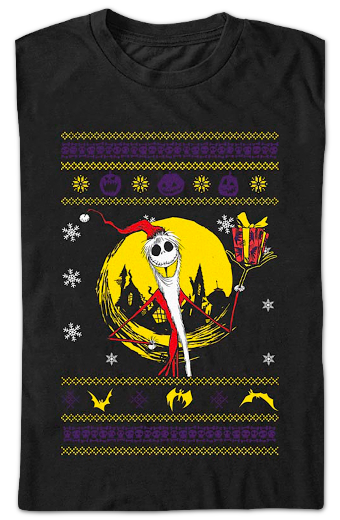 Jack Skellington Faux Ugly Sweater Nightmare Before Christmas T-Shirt Hoodie, Sweatshirt | CiraTrend.com (Image 2)