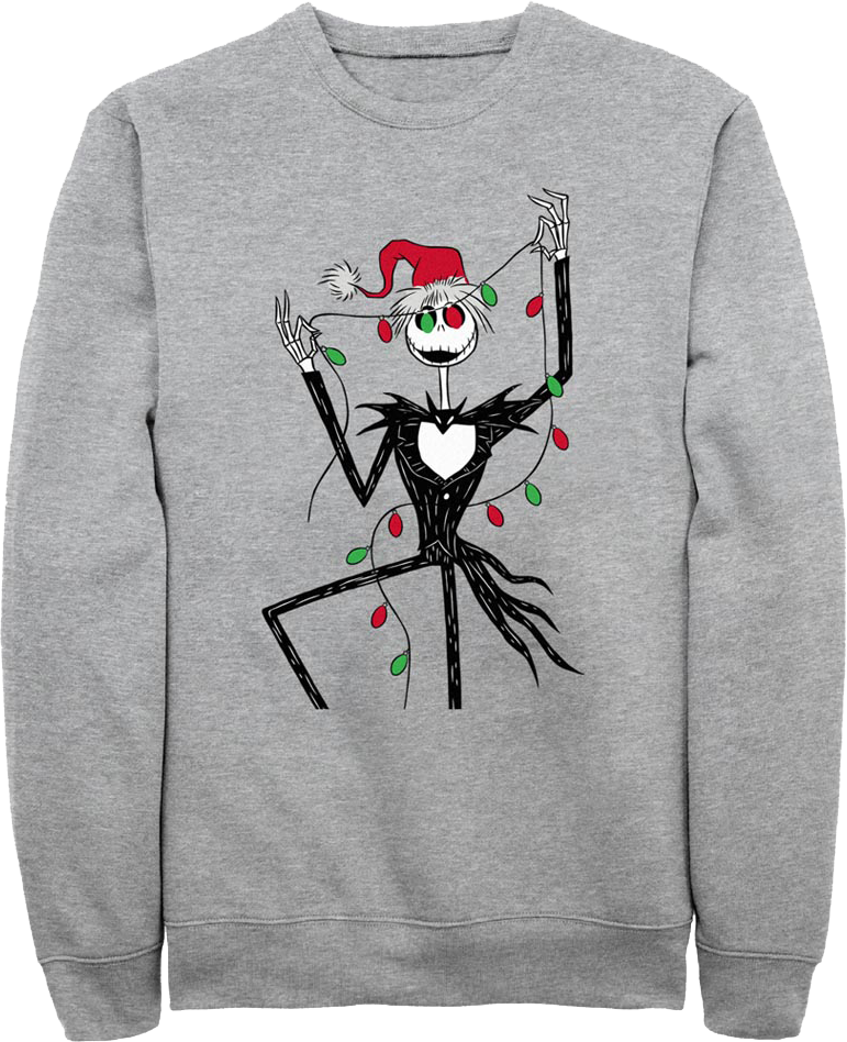 Jack Skellington Lights Nightmare Before Christmas Sweatshirt T-Shirts, Hoodie | CiraTrend.com (Image 1)