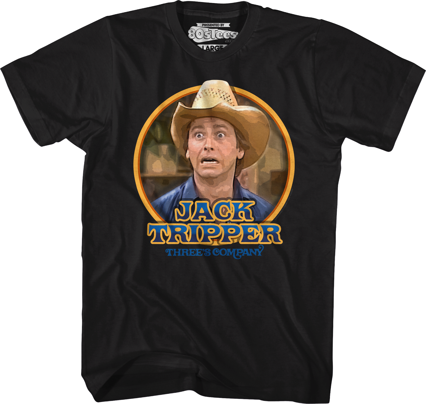 Jack Tripper Circle Three's Company T-Shirt Hoodie, Sweatshirt | CiraTrend.com (Image 1)