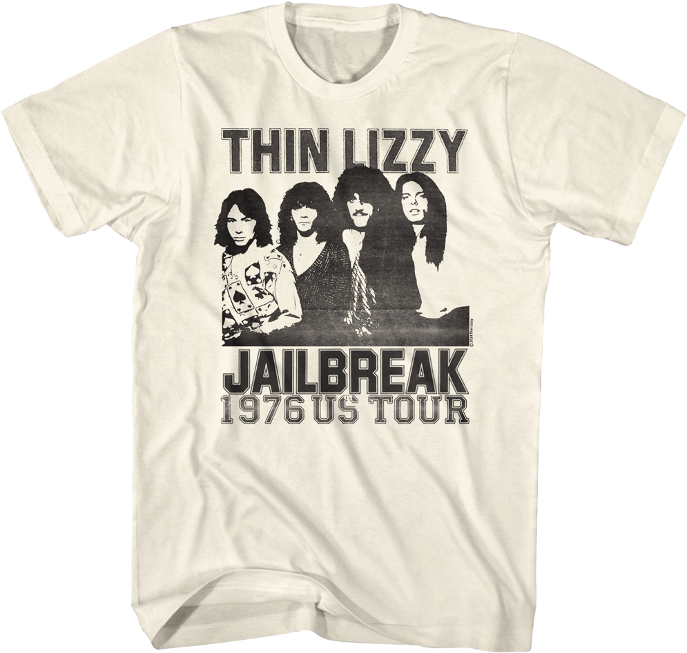 Jailbreak 1976 US Tour Thin Lizzy T-Shirt Hoodie, Sweatshirt | CiraTrend.com (Image 1)
