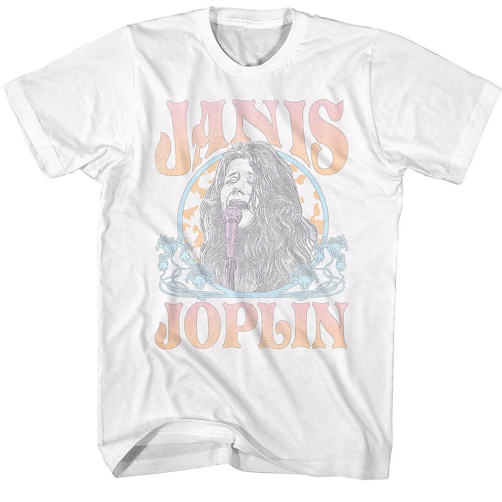Janis Joplin - Faded Art Noveau Circle Boyfriend Tee Hoodie, Sweatshirt | CiraTrend.com