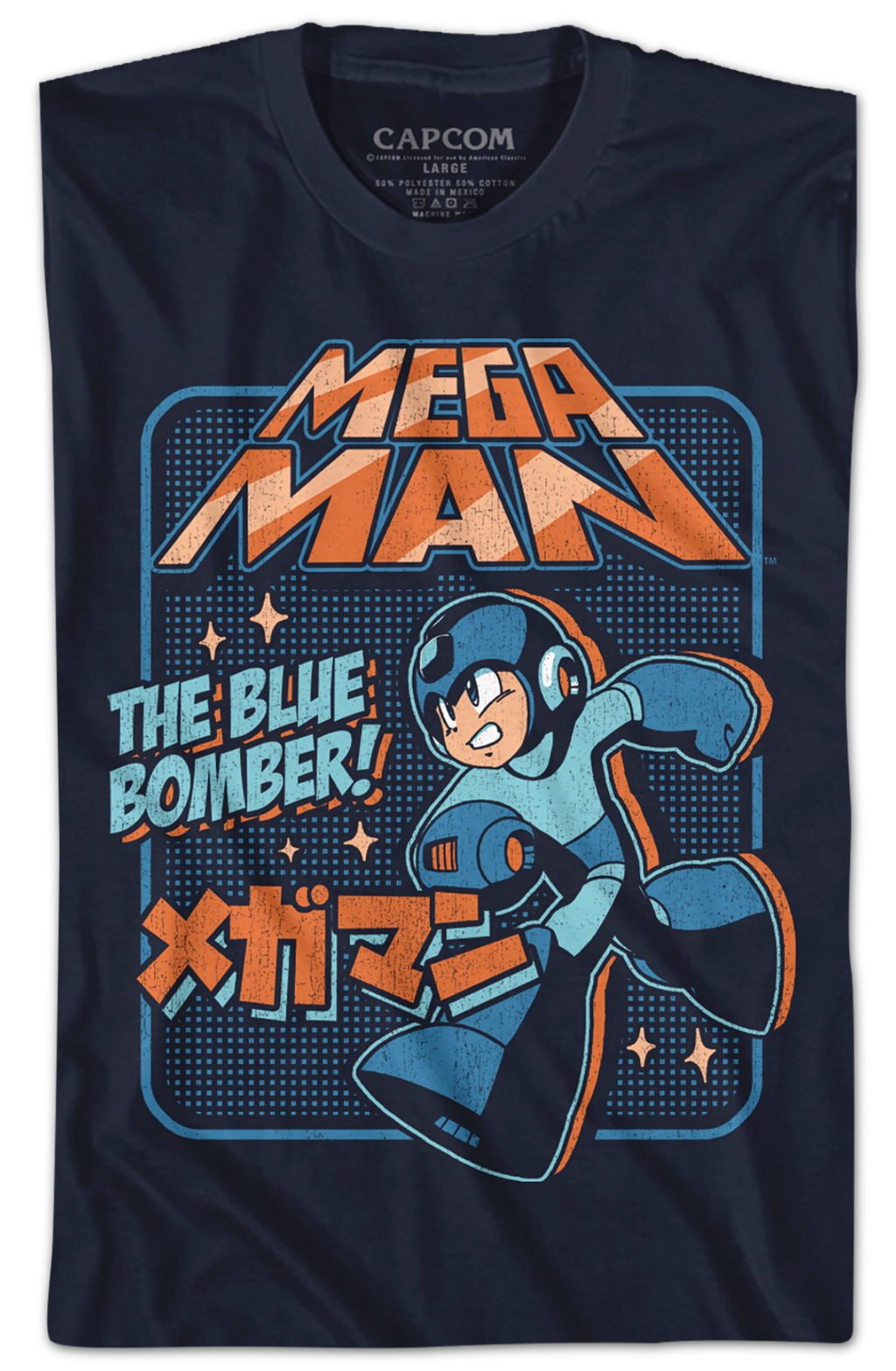 Japanese Blue Bomber Mega Man T-Shirt Hoodie, Sweatshirt | CiraTrend.com (Image 2)