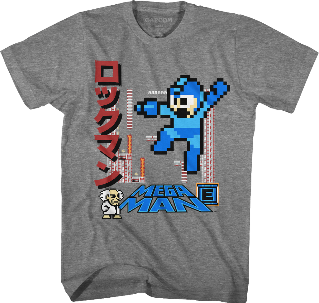 Japanese Collage Mega Man T-Shirt Hoodie, Sweatshirt | CiraTrend.com (Image 1)