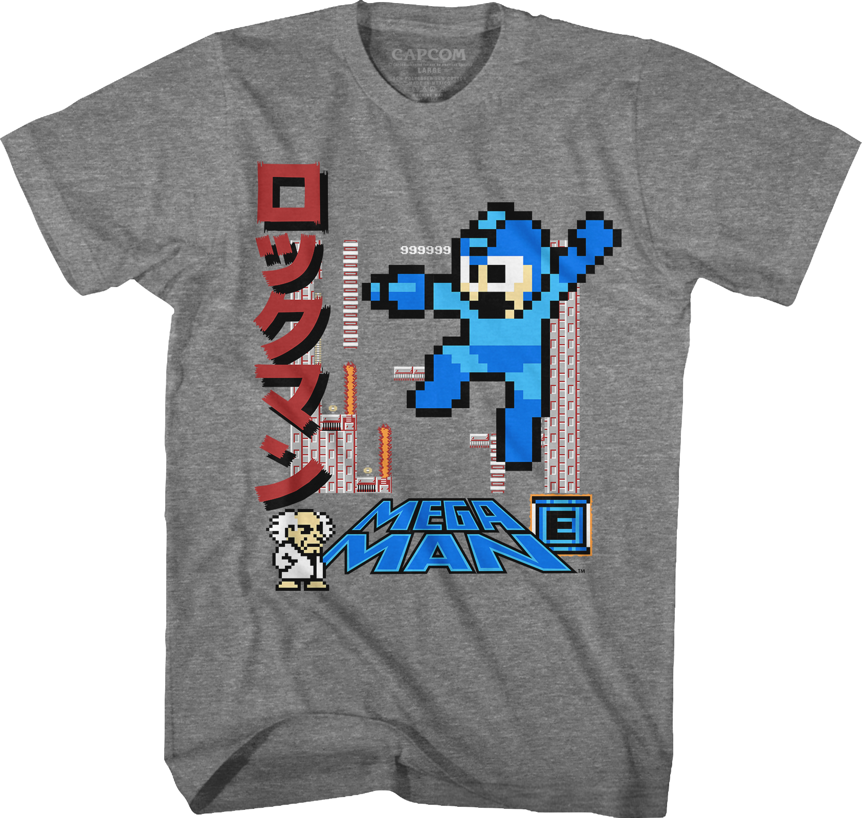 Japanese Collage Mega Man T-Shirt Hoodie, Sweatshirt | CiraTrend.com (Image 1)