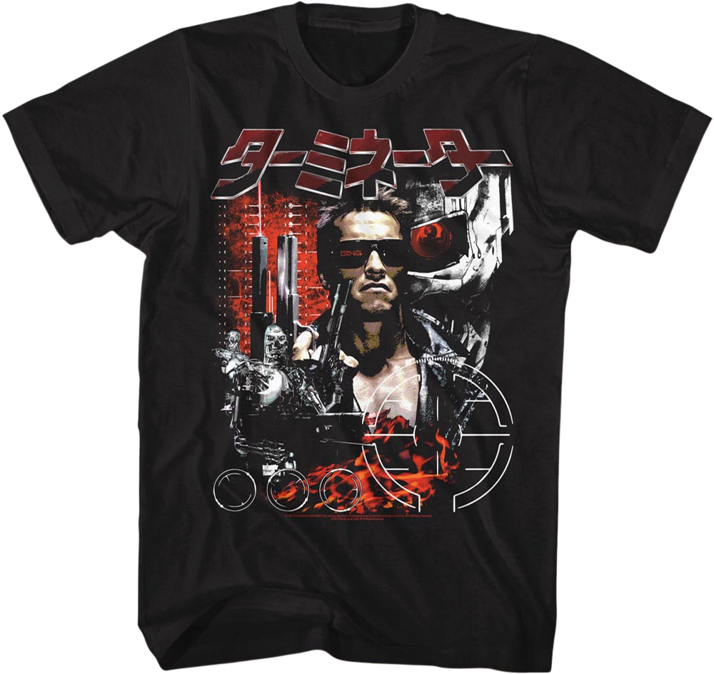 Japanese Poster Collage Terminator T-Shirt Hoodie, Sweatshirt | CiraTrend.com (Image 1)