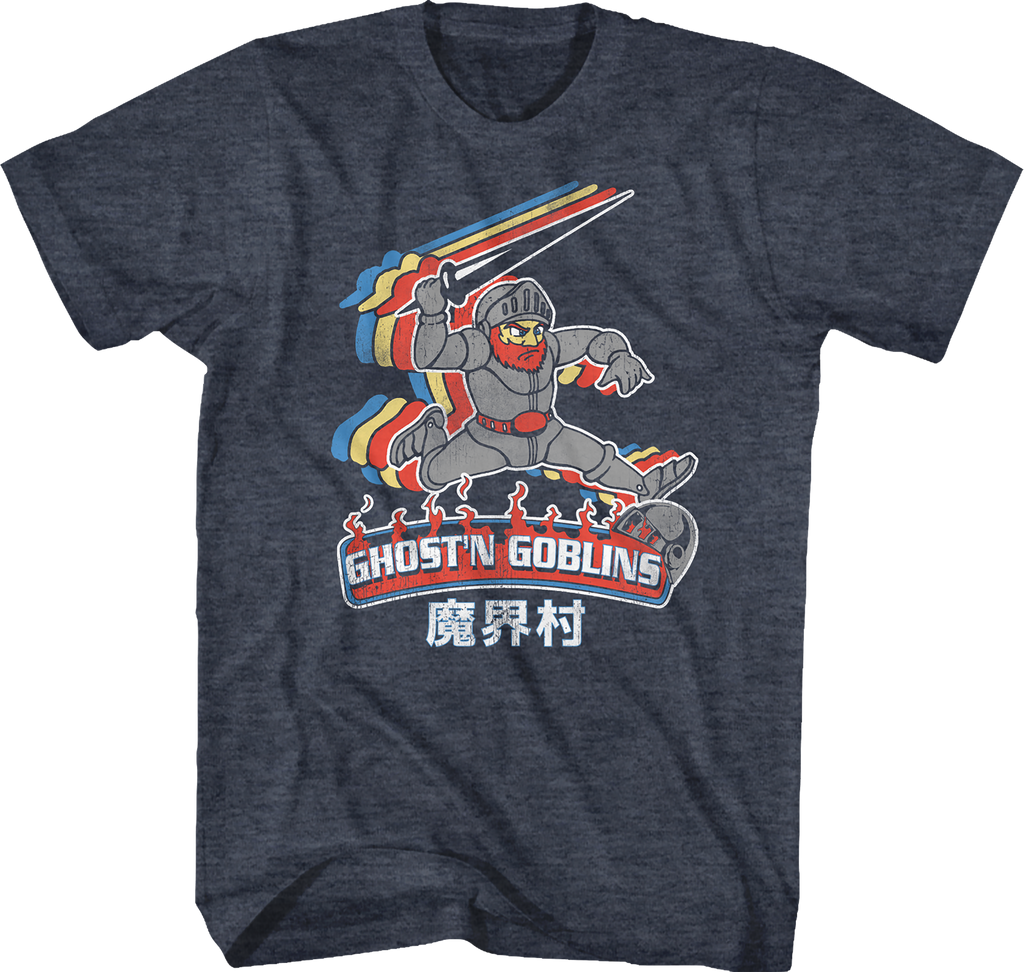 Japanese Text Ghosts 'N Goblins T-Shirt Hoodie, Sweatshirt | CiraTrend.com (Image 1)