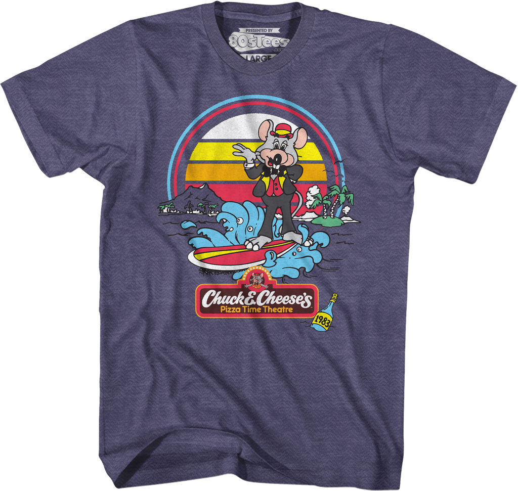 Surfing Chuck E. Cheese T-Shirt Hoodie, Sweatshirt | CiraTrend.com (Image 1)